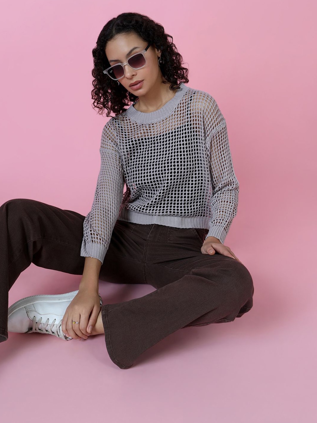 

SHOWOFF Crochet Top, Lavender