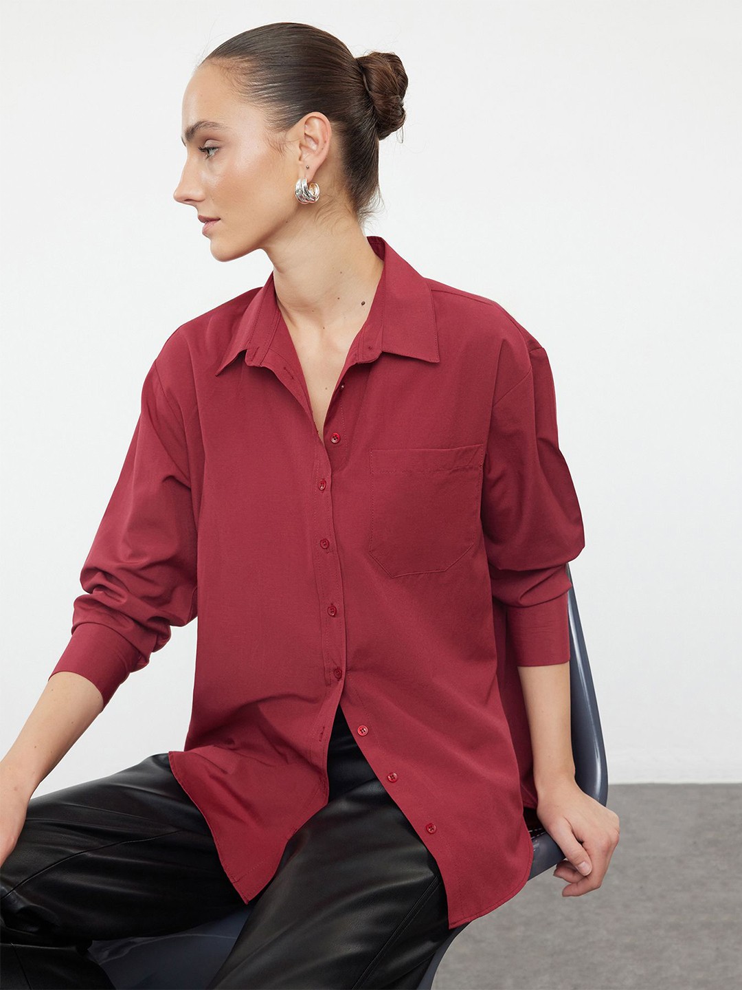 

Trendyol Women Opaque Casual Shirt, Na