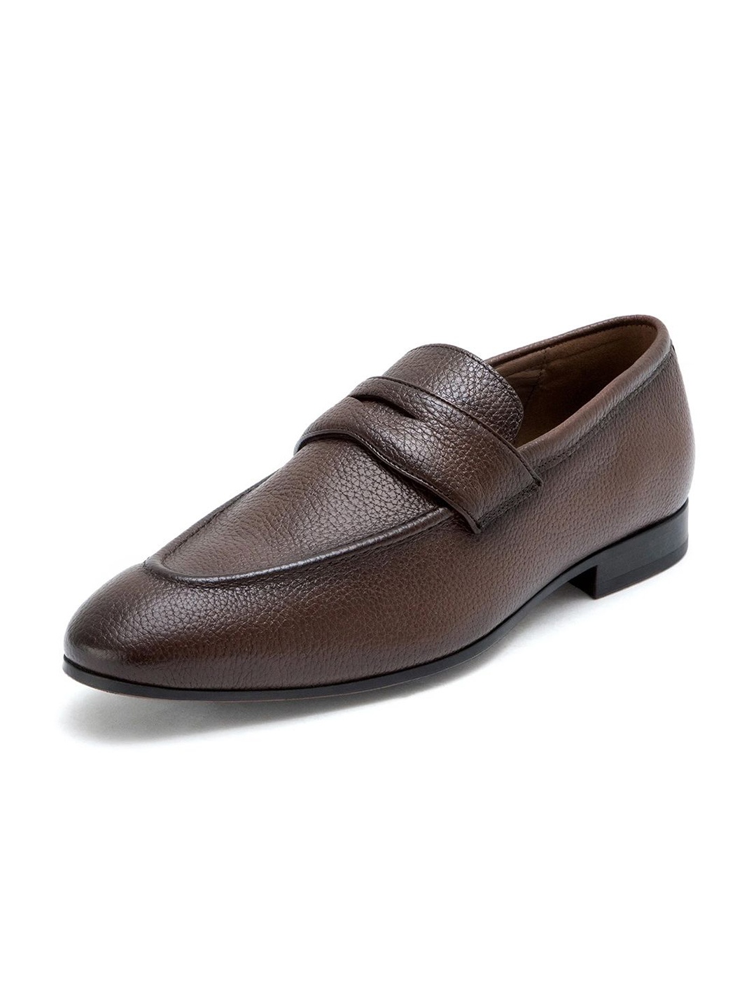 

RARE RABBIT Men Leather Formal Loafers, Brown