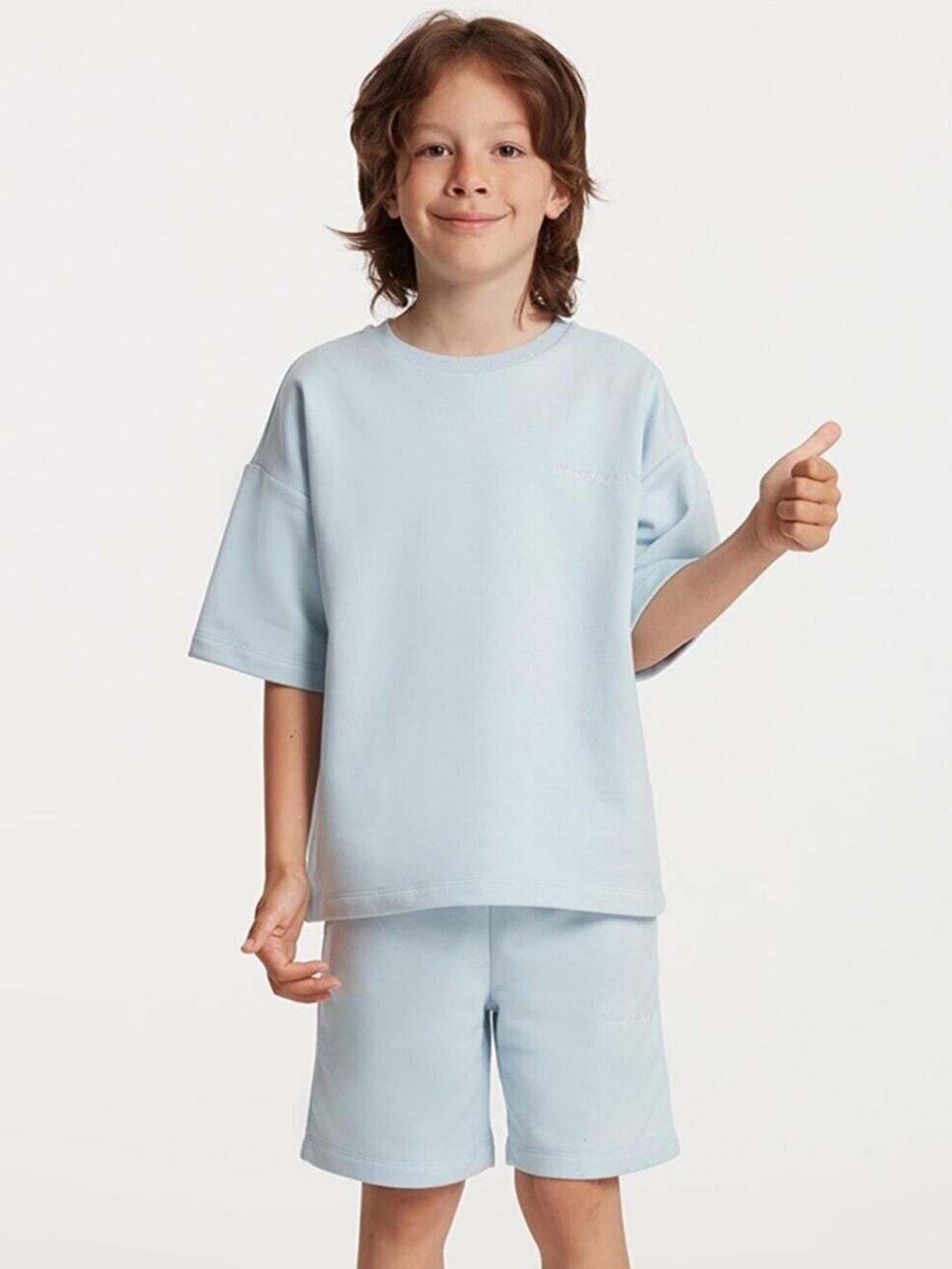 

GRIMELANGE Boys T-shirt with Shorts, Blue