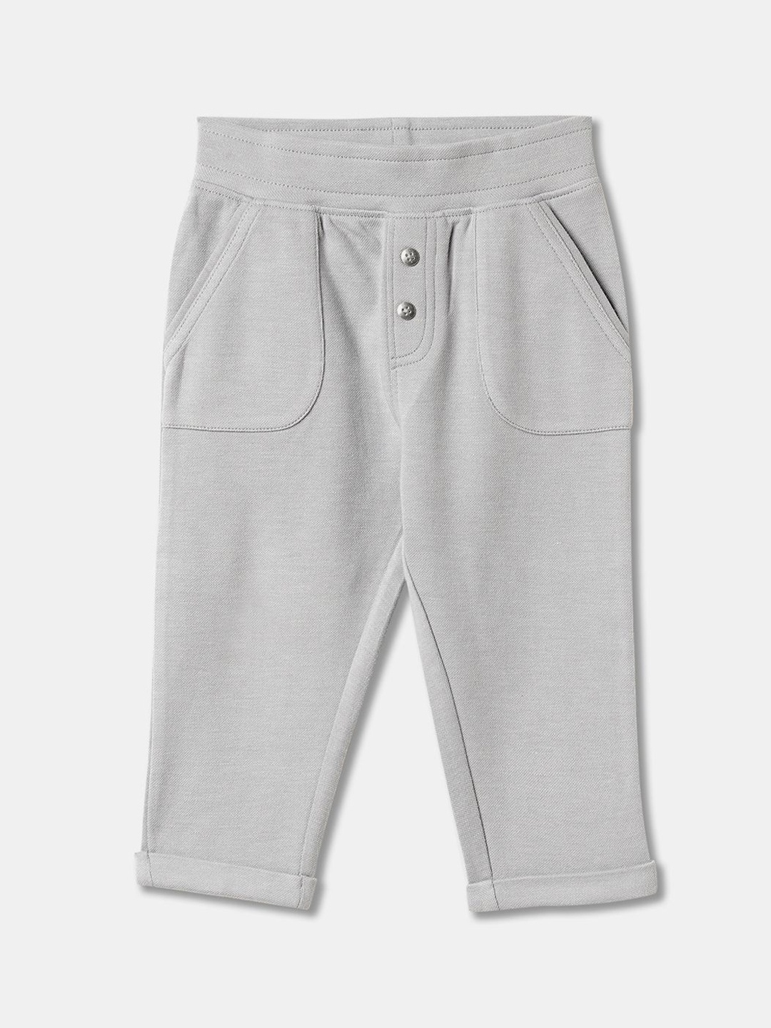 

R&B Boys Relaxed Fit Cotton Track Pant, Grey