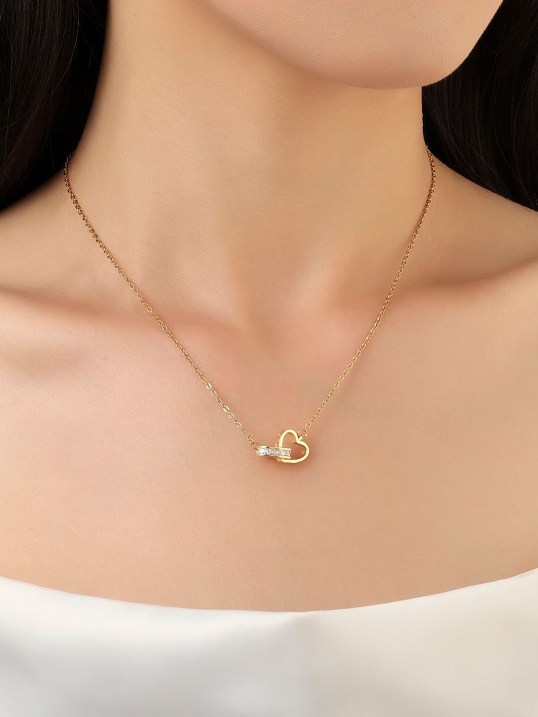 

SALTY Contemporary Pendants with Chain, Gold