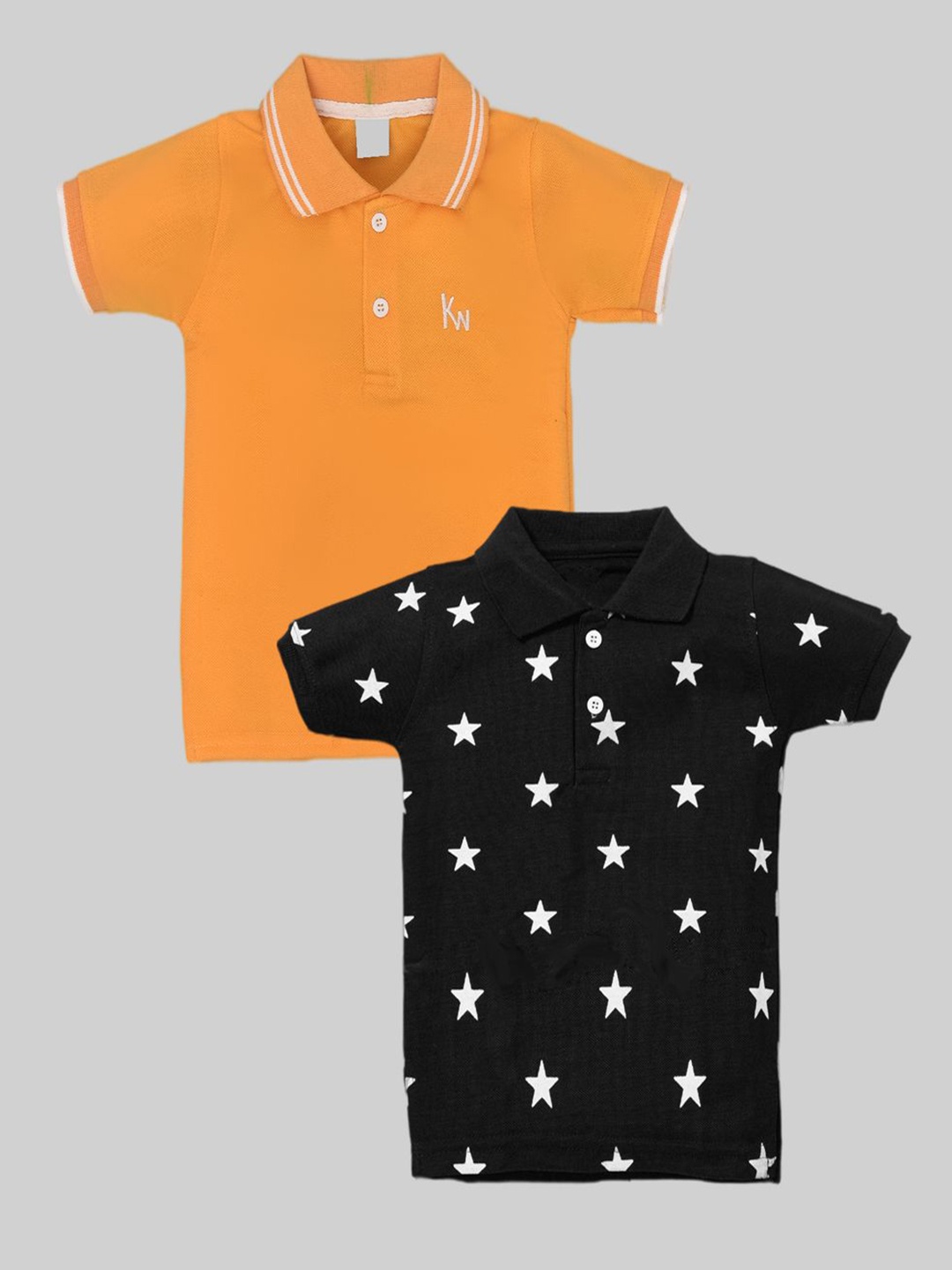 

BAESD Boys 2 Printed Polo Collar T-shirt, Black