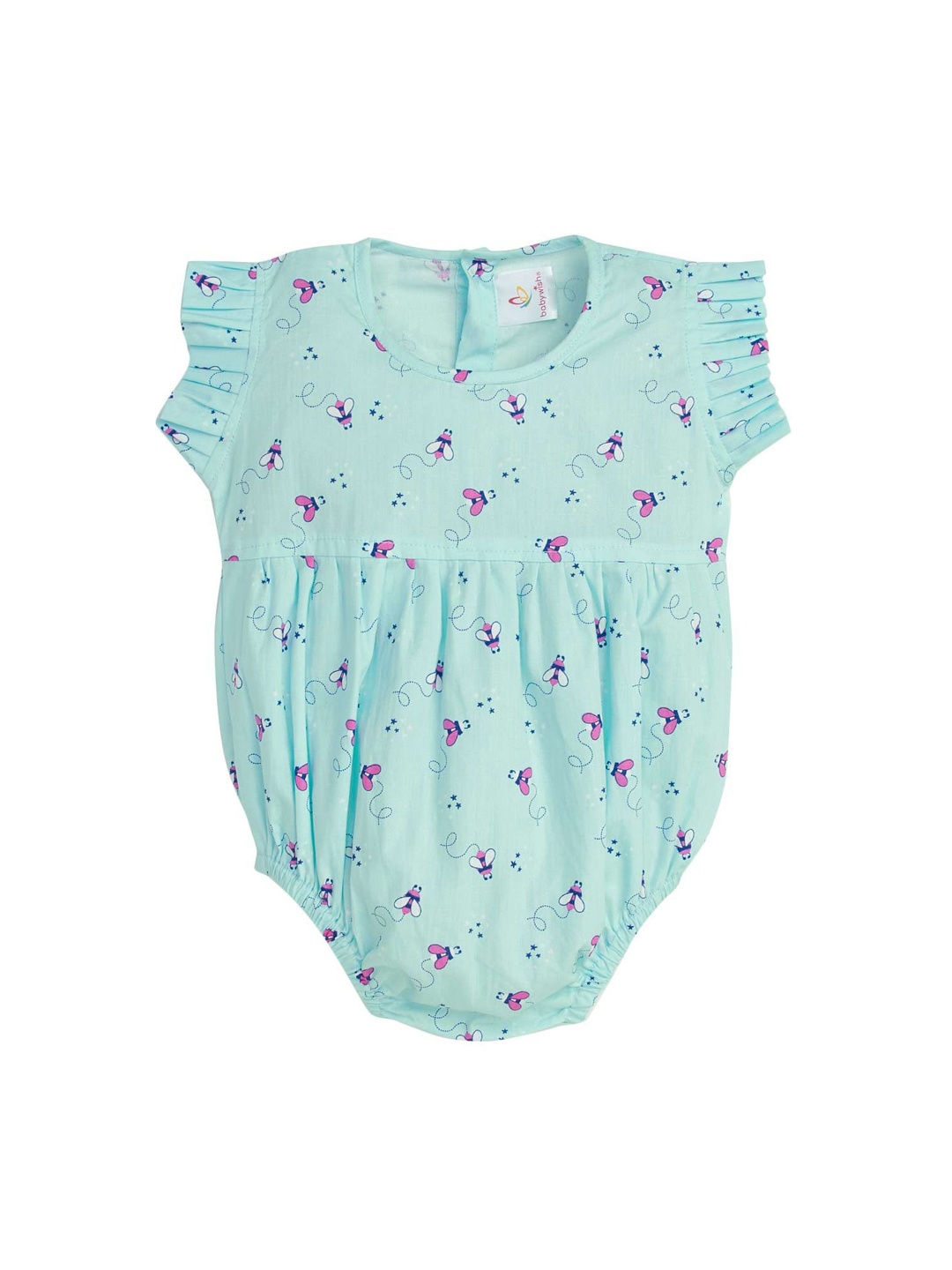 

Babywish Girls Printed Cotton Bodysuit, Blue