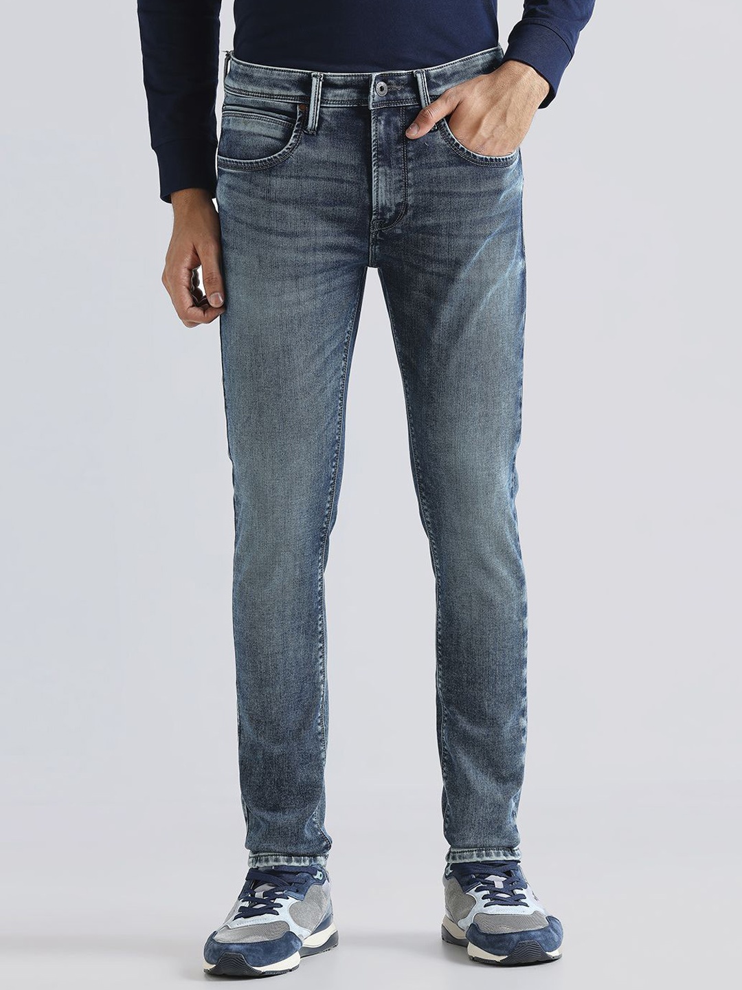 

Pepe Jeans Men Heavy Fade Stretchable Jeans, Blue