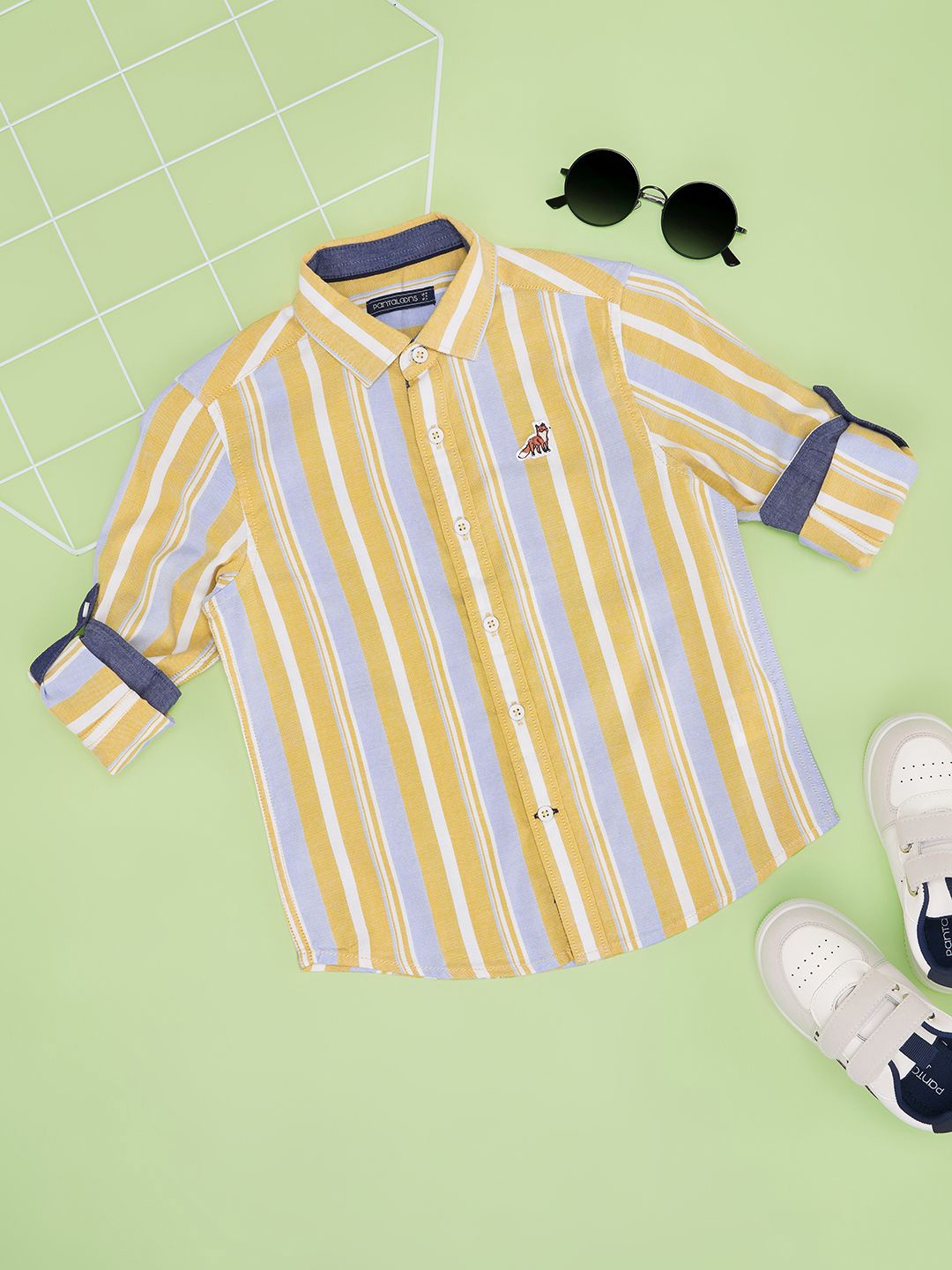 

Pantaloons Junior Boys Opaque Casual Shirt, Yellow