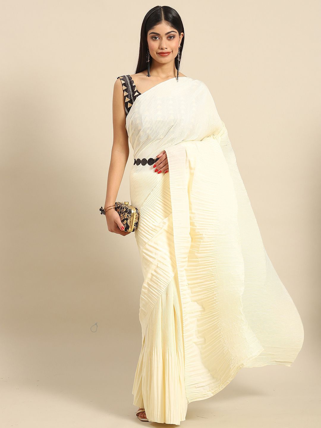 

KALINI Saree with Matching Blouse, Yellow