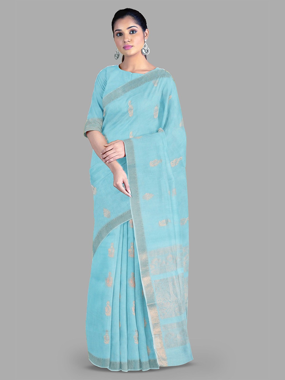 

The Chennai Silks Printed Women Sarees, Blue