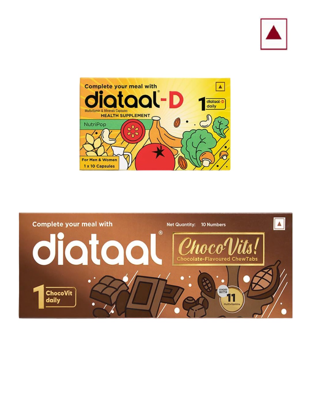 

Diataal-D 10s & ChocoVits 10s Multivitamin Combo Pack, Brown