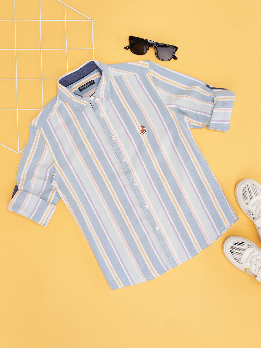 

Pantaloons Junior Boys Opaque Casual Shirt, Blue