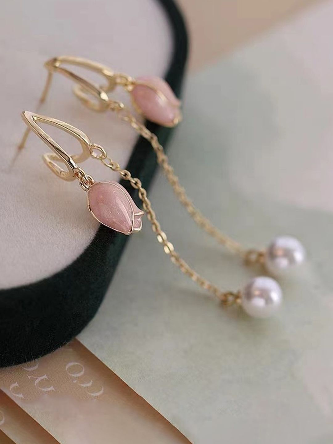 

KRENOZ Classic Drop Earrings, Pink