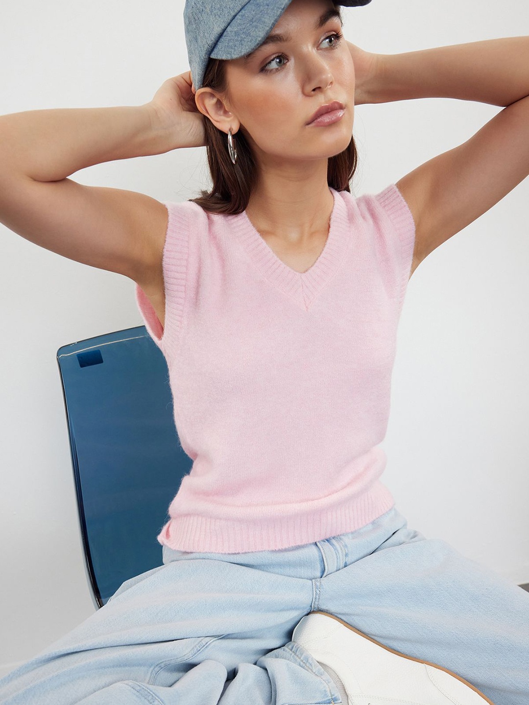 

Trendyol Women Sweater Vest, Pink