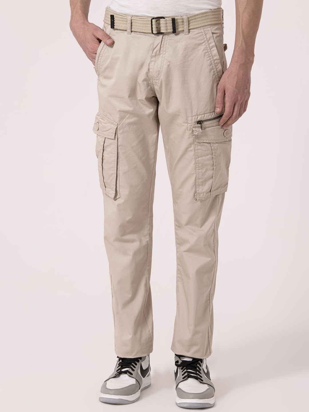 

Albion By CnM Men Low Distress Mid-Rise Jeans, Beige