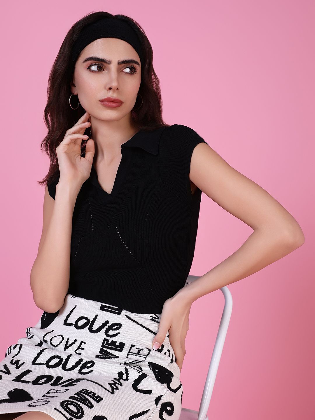 

SHOWOFF Top, Black