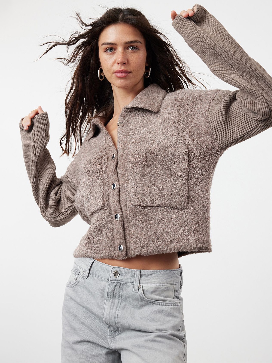 

Trendyol Women Cardigan, Taupe