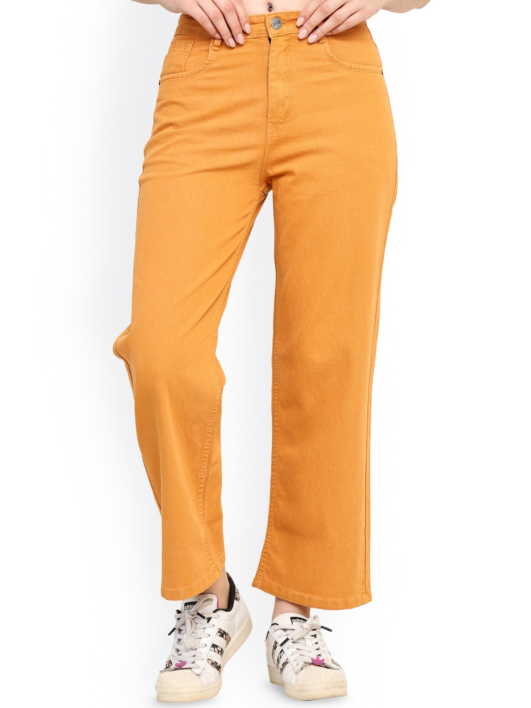 

zayla Women Comfort High-Rise Jeans, Orange