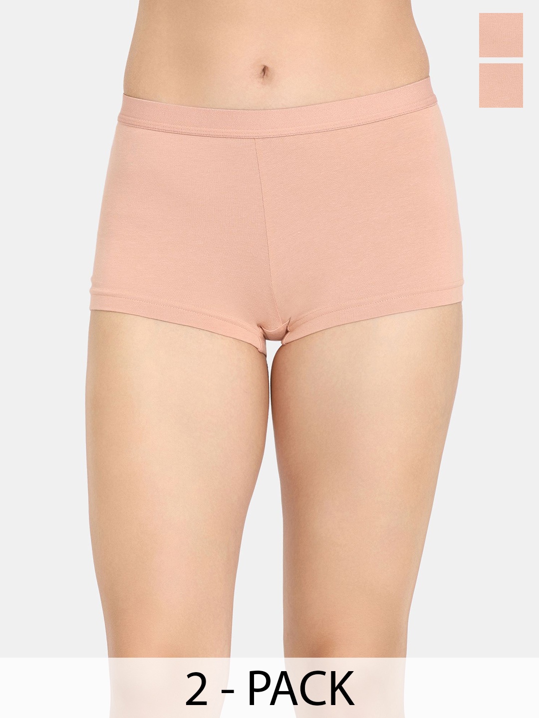 

Rosaline by Zivame Pack Of 2 Women Boy Shorts Briefs, Beige