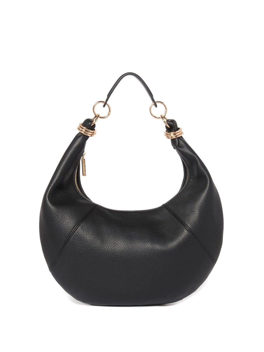 

Forever New PU Half Moon Shoulder Bag with Tasselled, Black