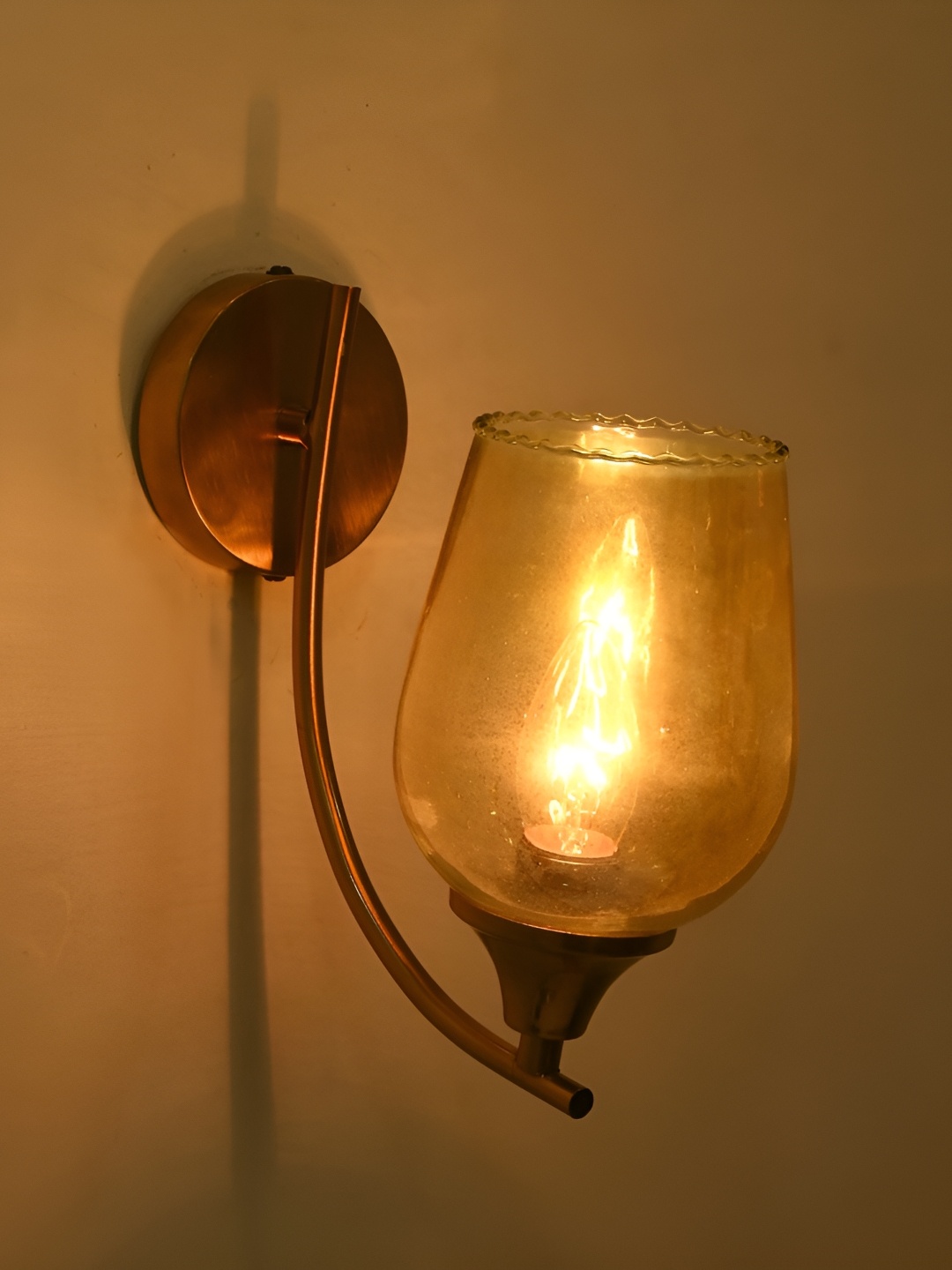 

Afast Gold-Toned Glass Bell Shaped Wall Lamp