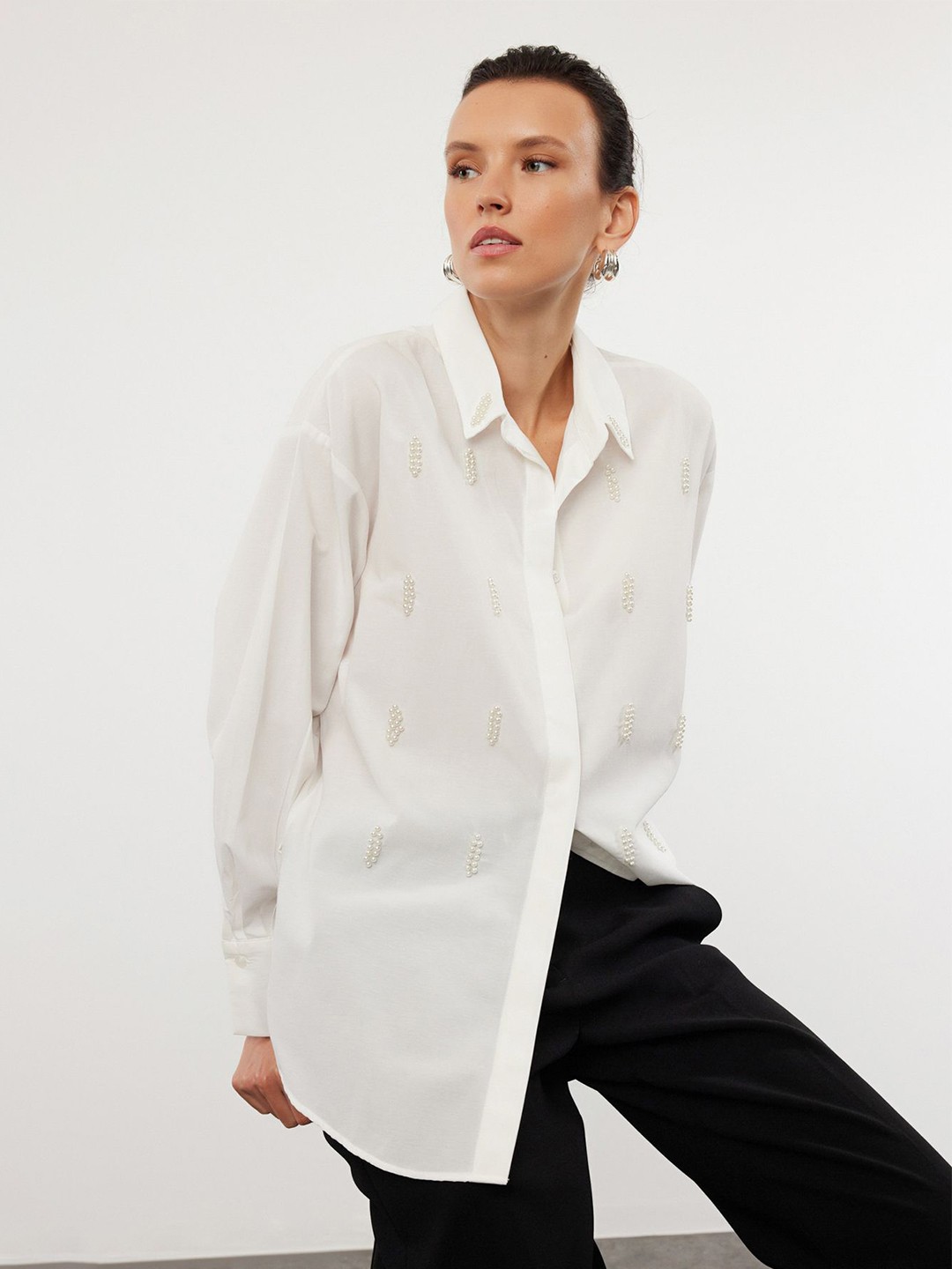 

Trendyol Women Opaque Casual Shirt, Na
