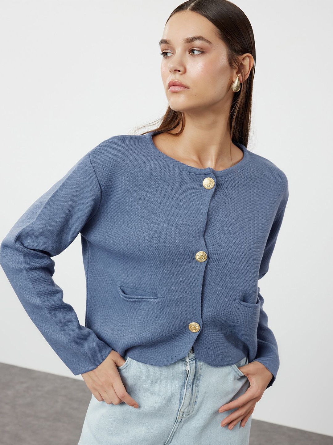 

Trendyol Women Cardigan, Blue