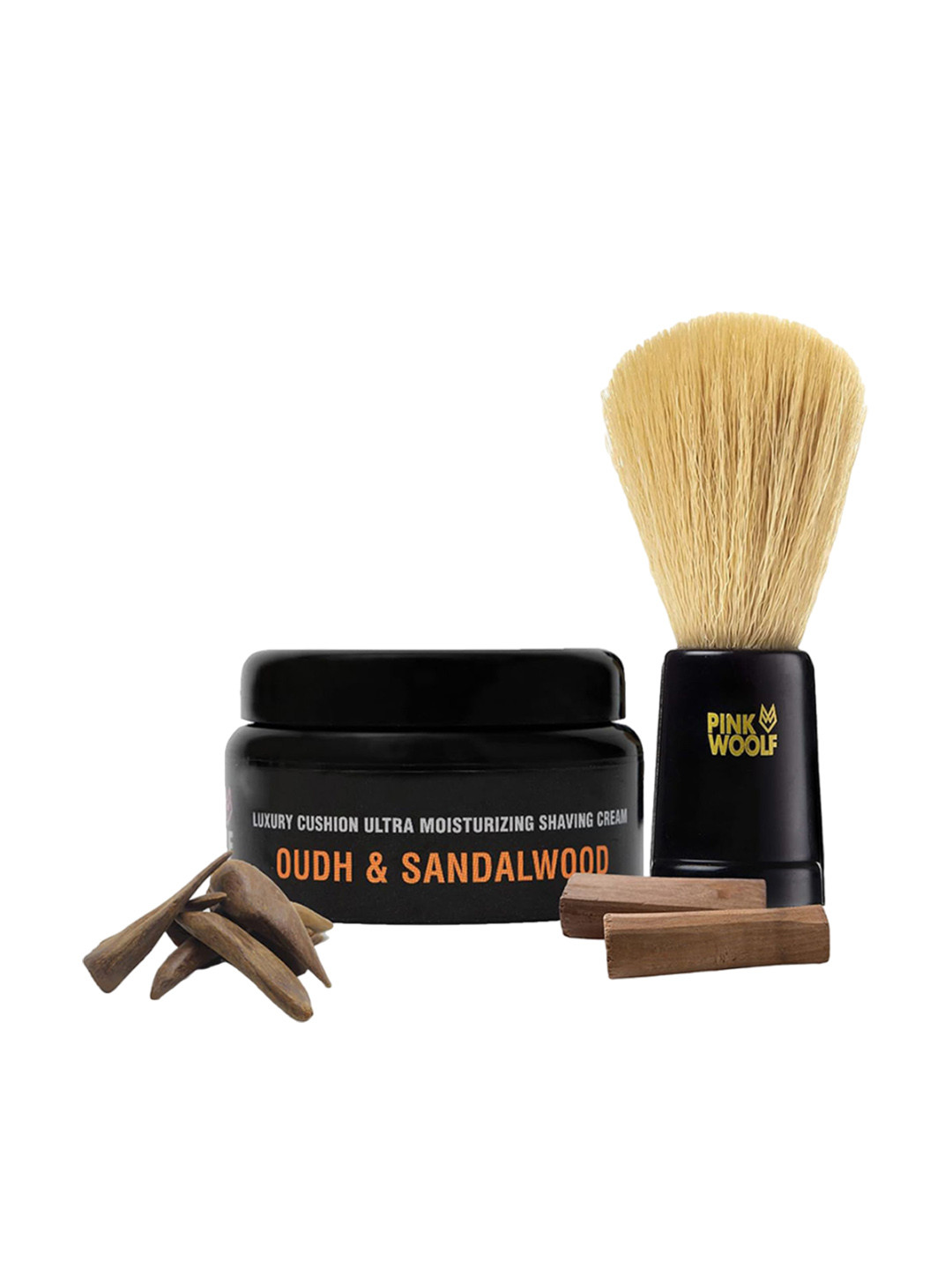 

PINK WOOLF Advanced Bristles Shaving Brush With Cream-100 gm, Maroon