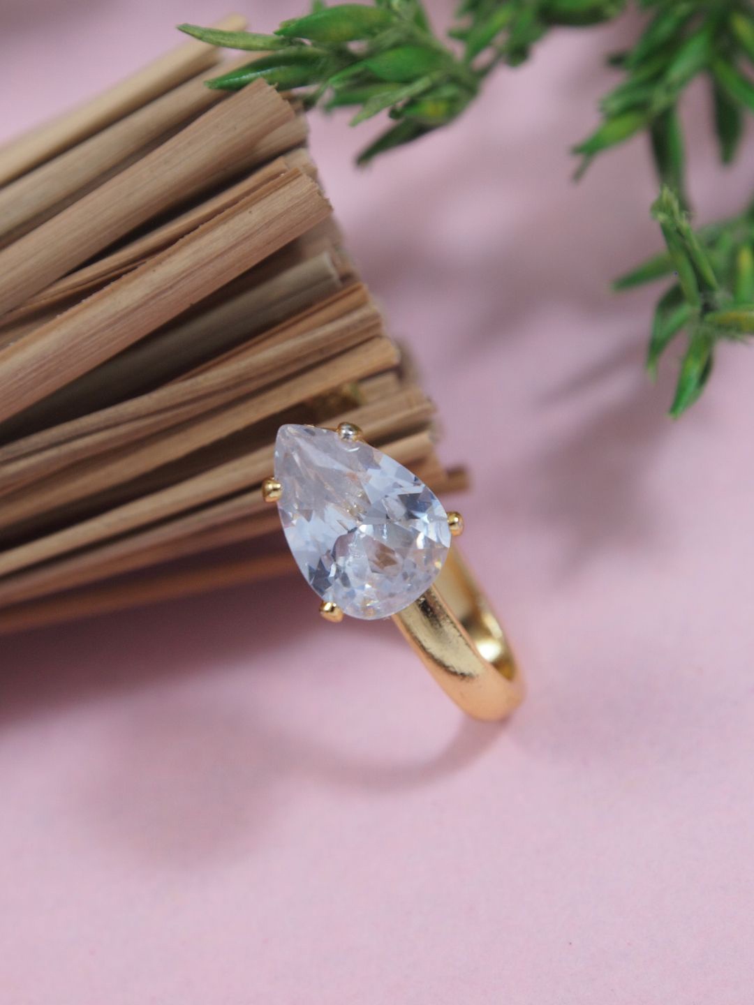 

I Jewels Gold Plated Artificial Stones Stud Nosepin