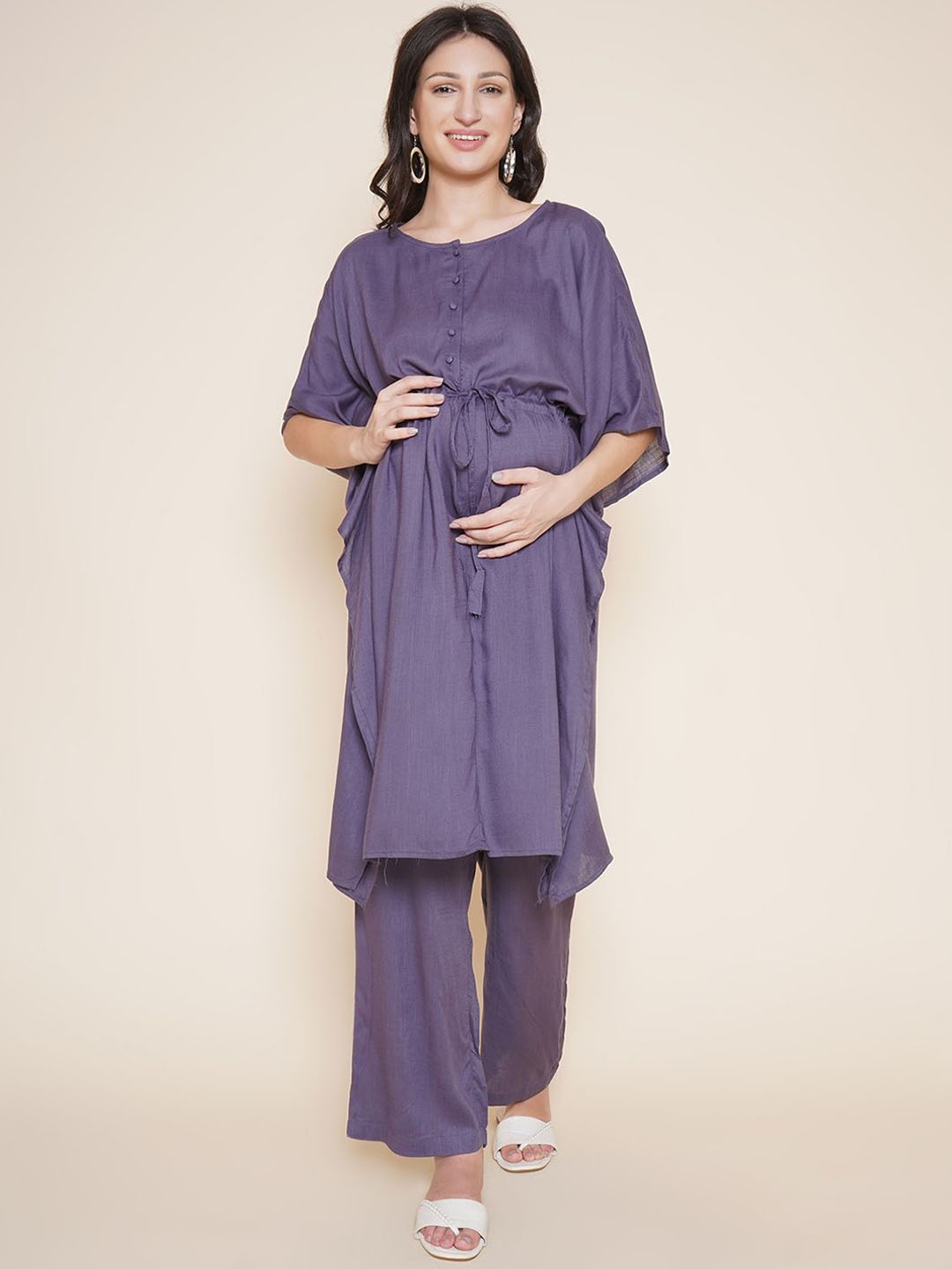 

Mine4Nine Maternity Kurta with Trousers, Grey