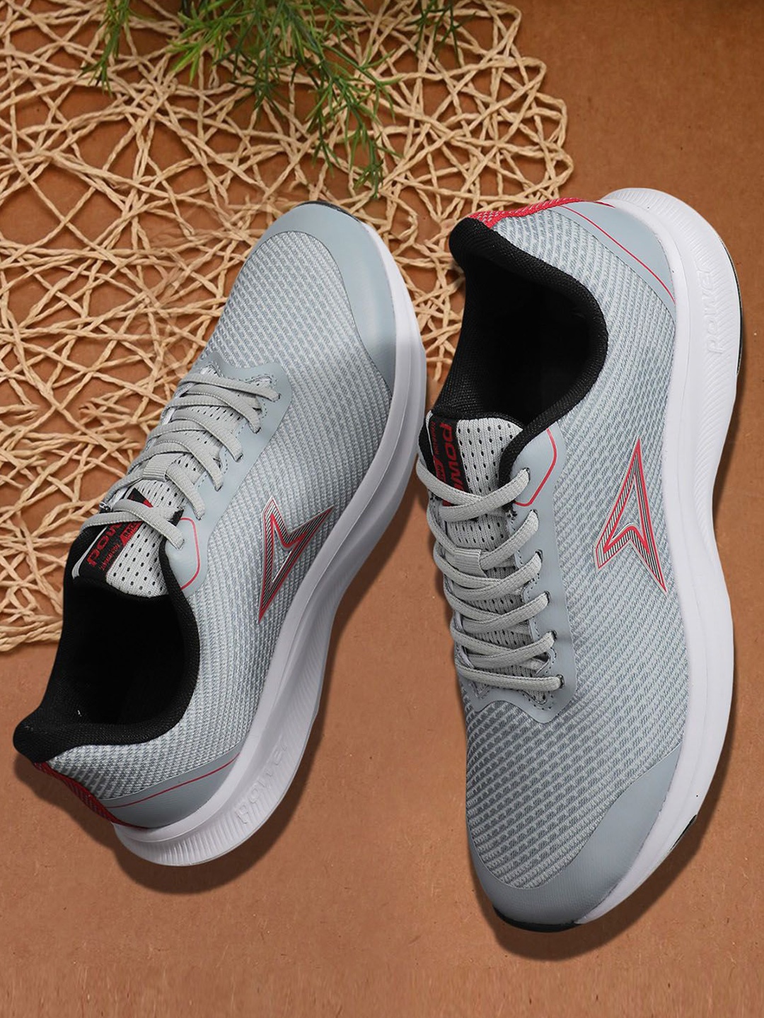 

Power Men Mesh Running Non-Marking Shoes, Grey