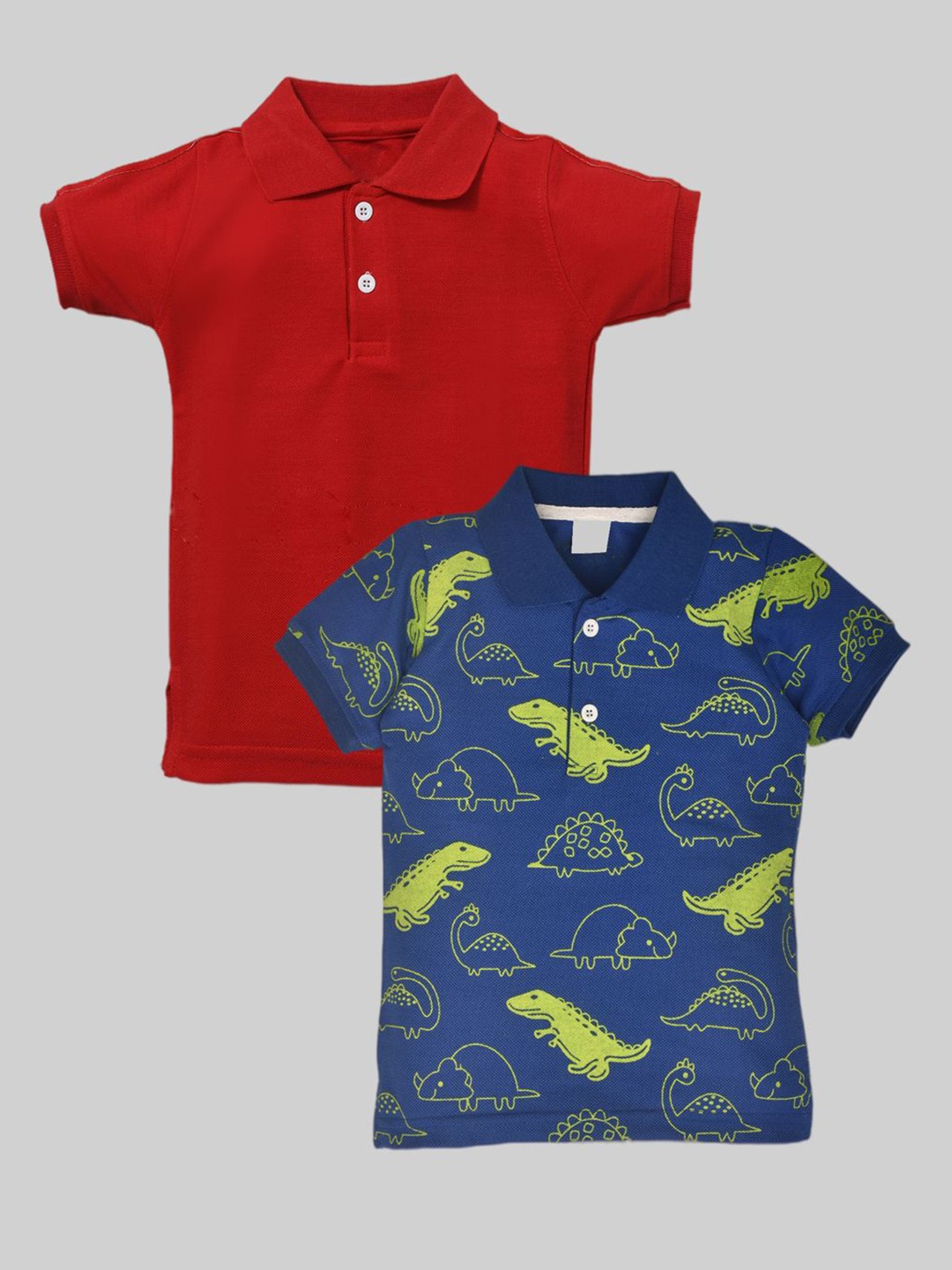 

BAESD Boys 2 Printed Polo Collar Tropical T-shirt, Red