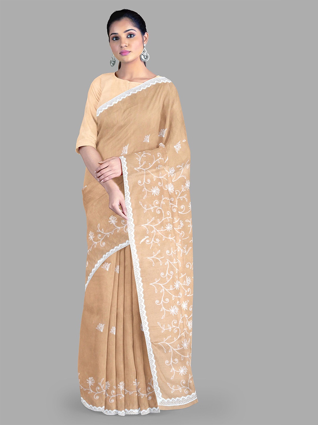 

The Chennai Silks Women Sarees, Brown