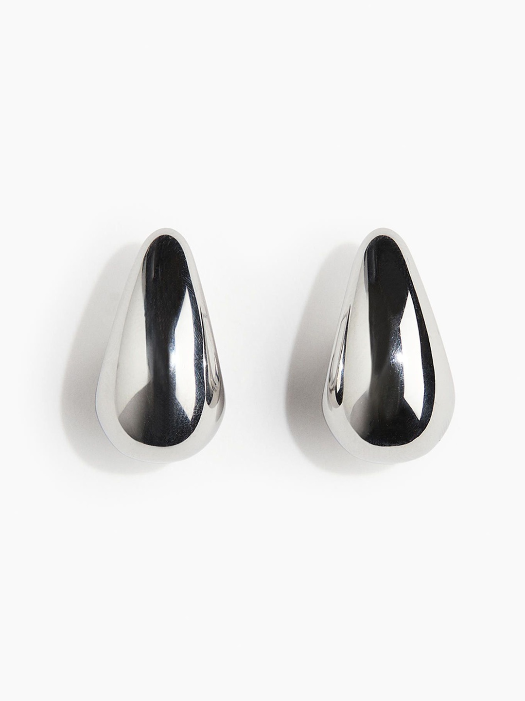 

H&M Stainless Steel Dome Earrings, Silver