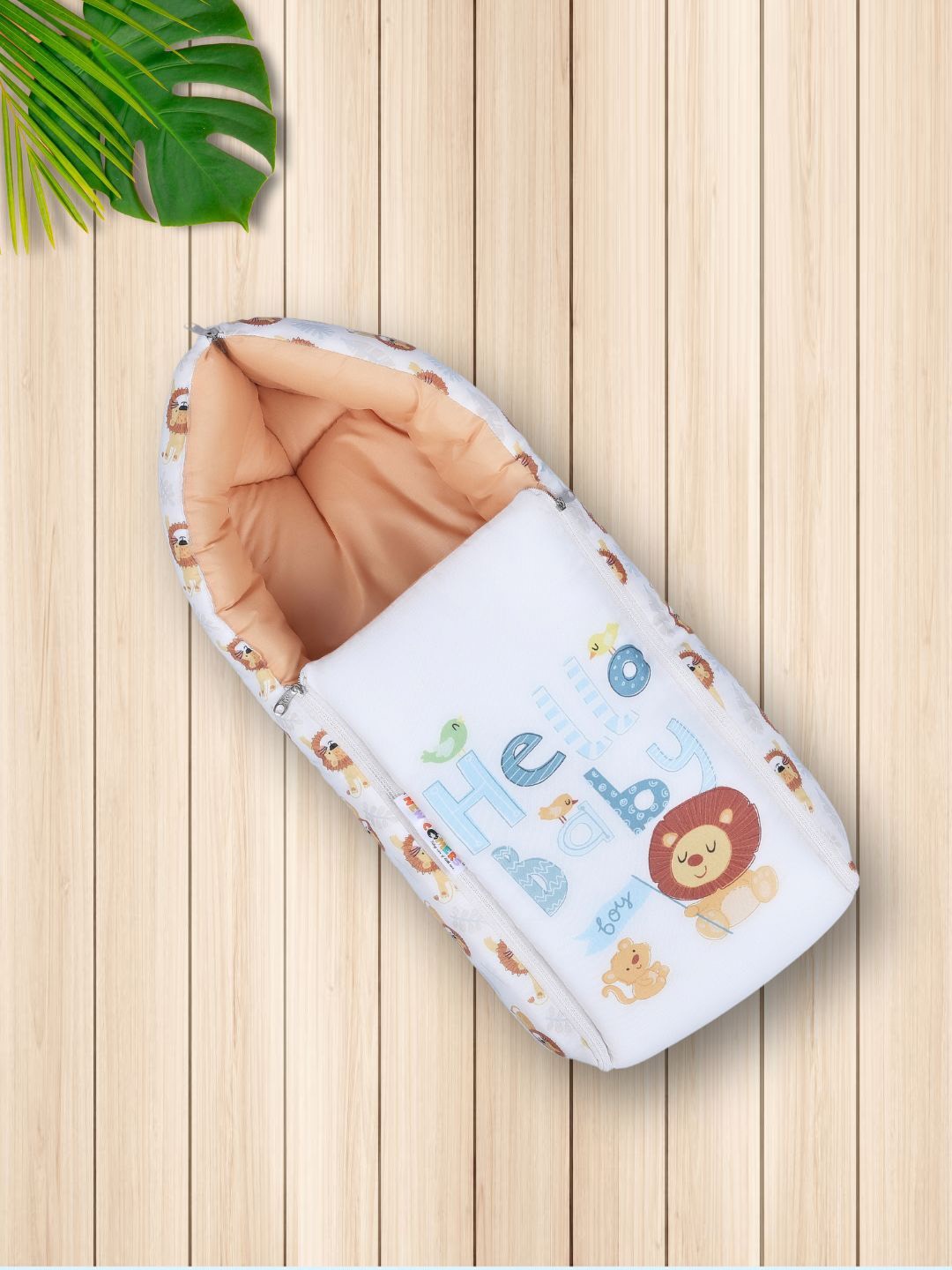 

NEW COMERS Kids Printed Cotton Baby Sleeping Bag, Brown