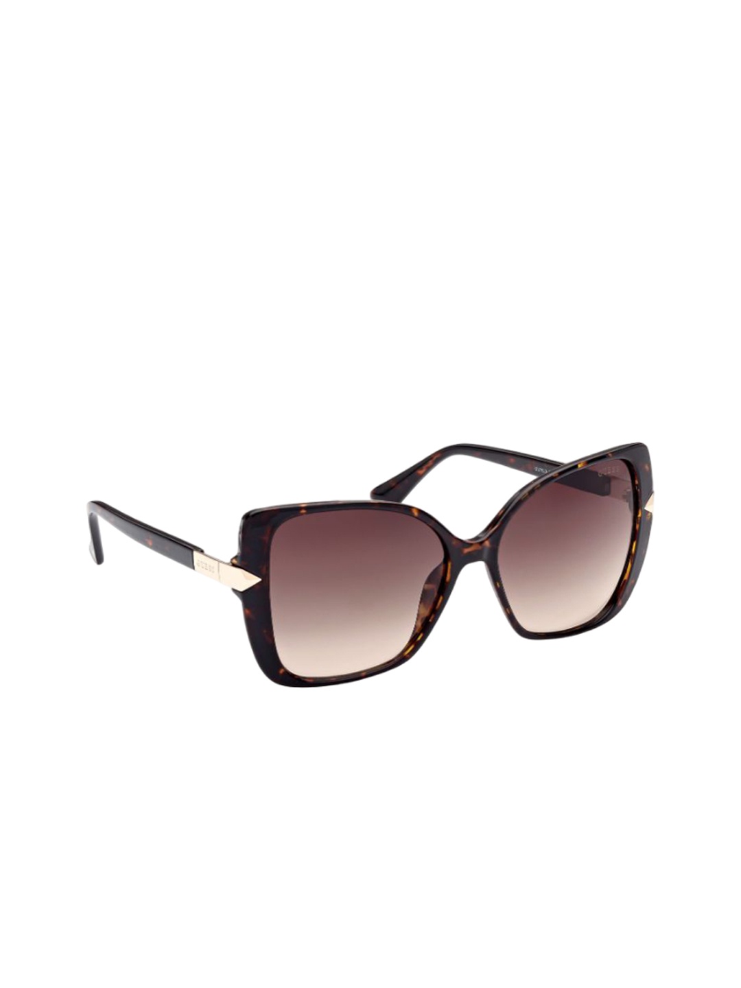 

GUESS Women Butterfly Sunglasses with UV Protected Lens, Brown