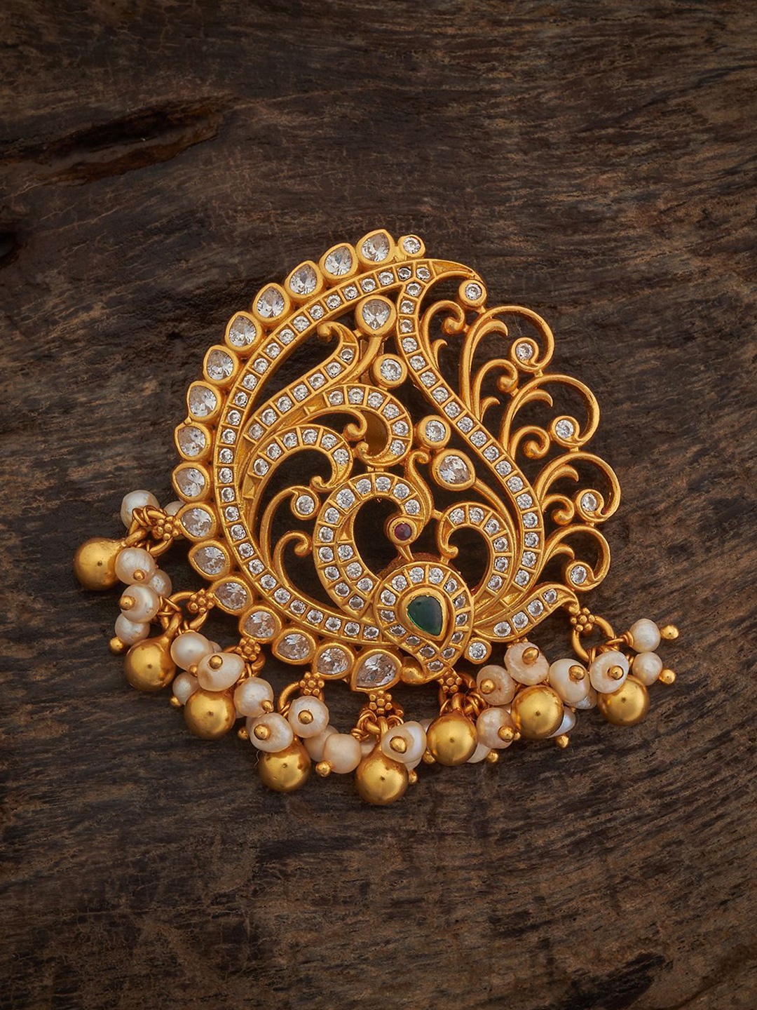 

Kushal's Fashion Jewellery 92.5 Pure Silver Gold-Plated Contemporary Pendant