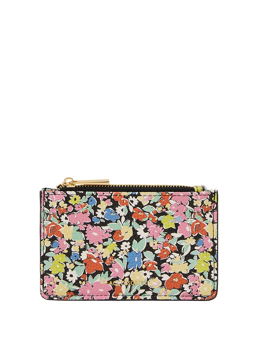 

Accessorize Women Floral Printed PU Card Holder, Black