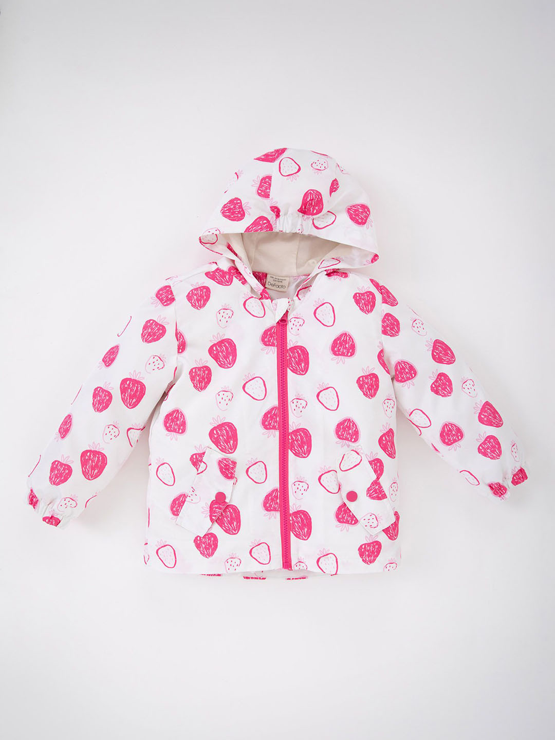 

DeFacto Girls Crop Conversational Puffer Jacket, Pink