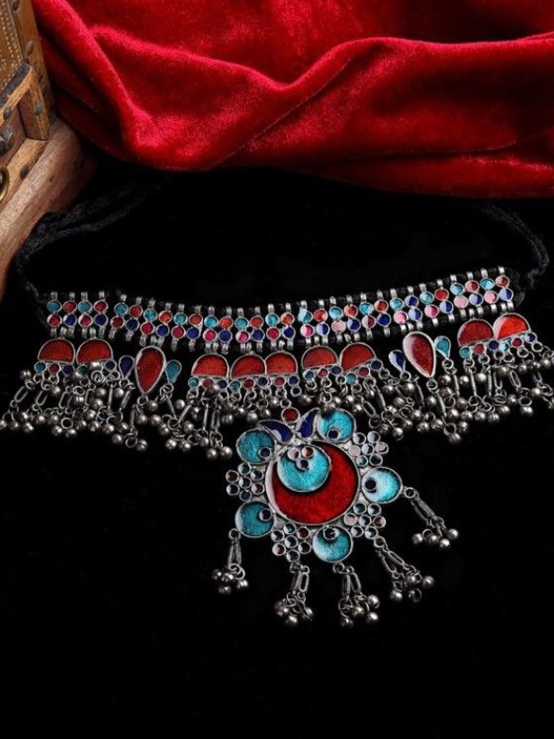 

GRIFFIN Beaded Layered Necklace, Silver