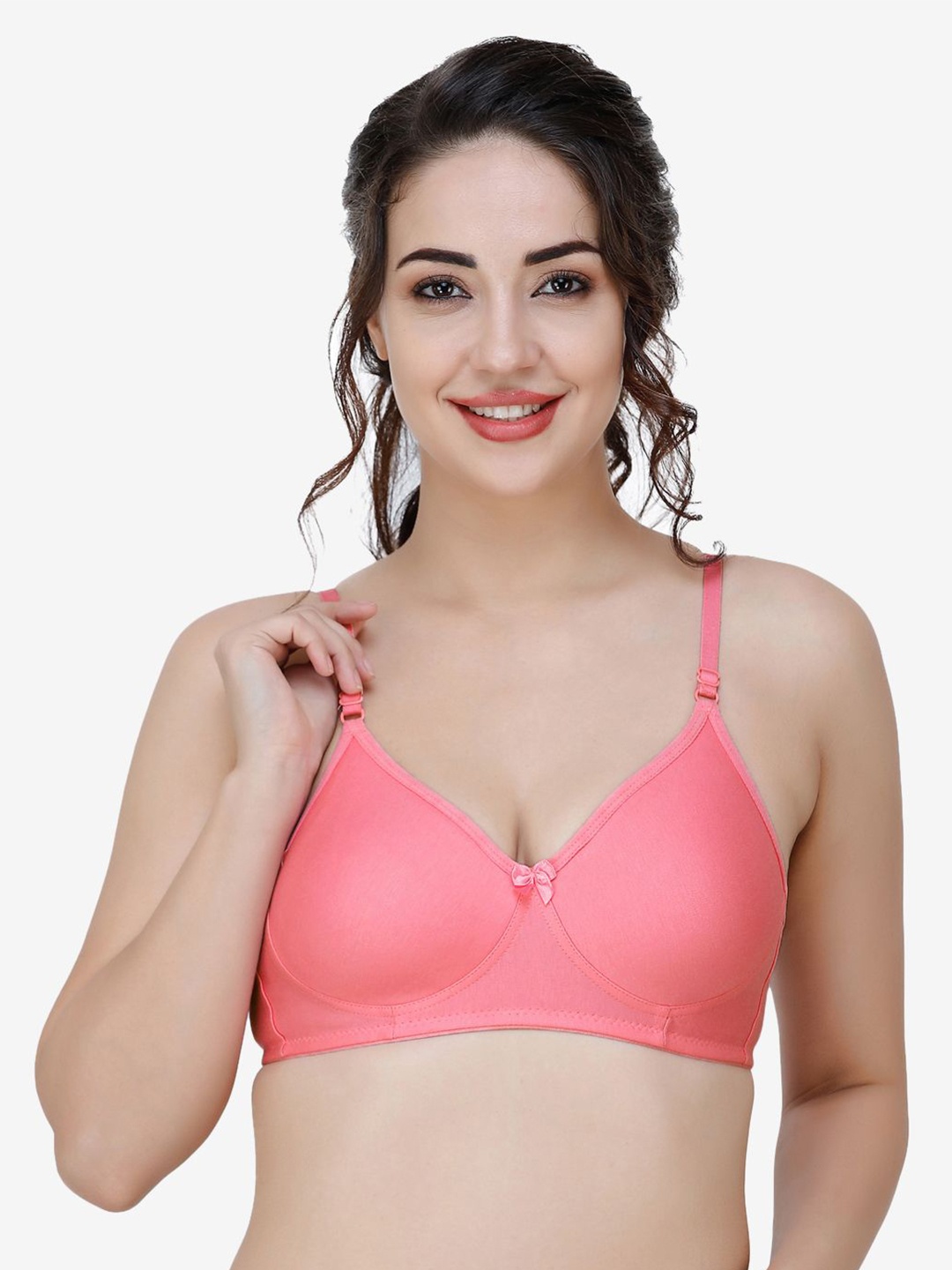 

Docare Women Pack Of 2 Medium Coverage Non Padded T-shirt Bra, Peach