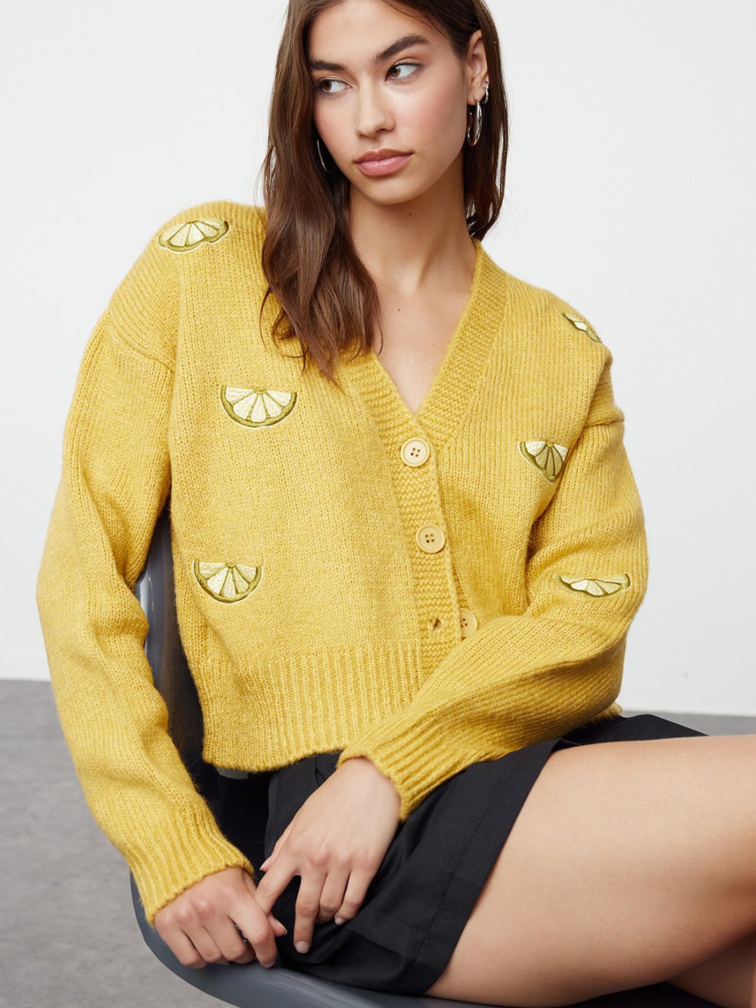 

Trendyol Women Cardigan, Yellow