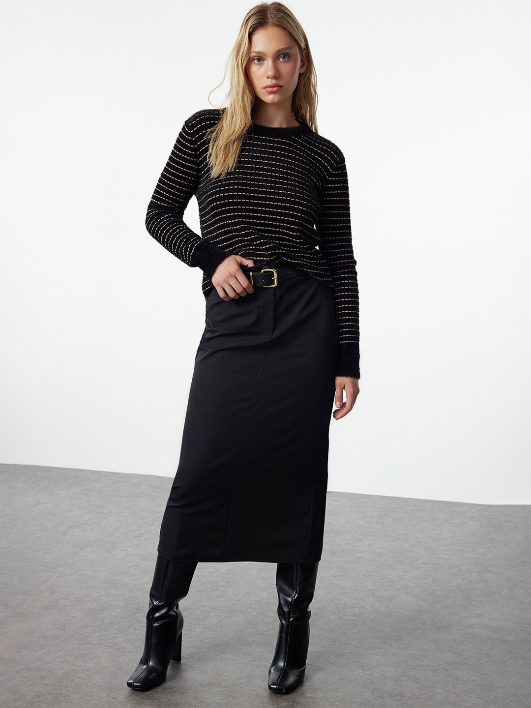 

Trendyol Striped Longline Top, Na