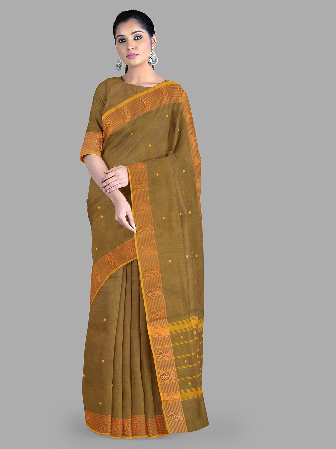 

The Chennai Silks Pure Cotton Sarees, Green