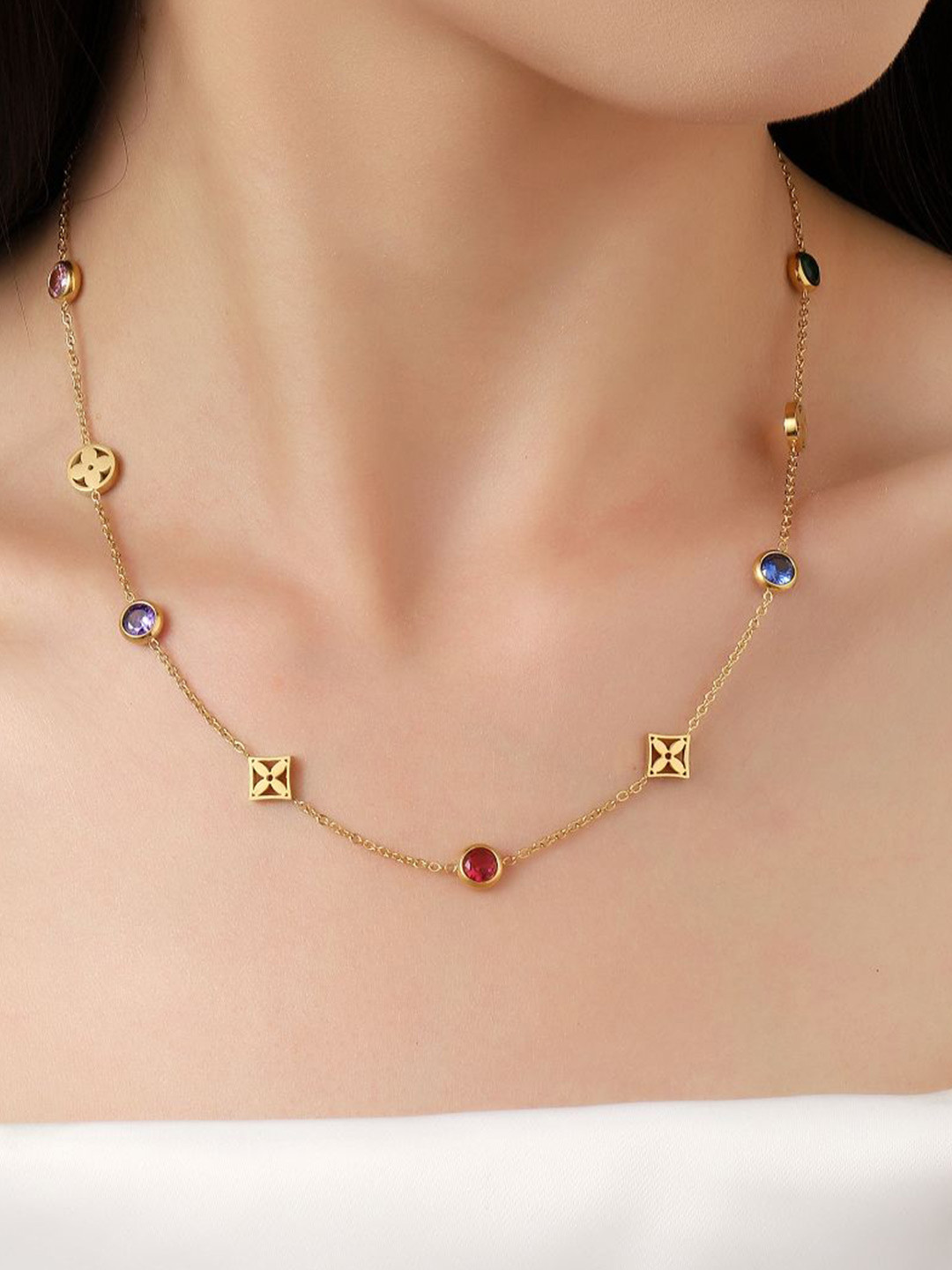 

SALTY Gold-Plated Stainless Steel Necklace
