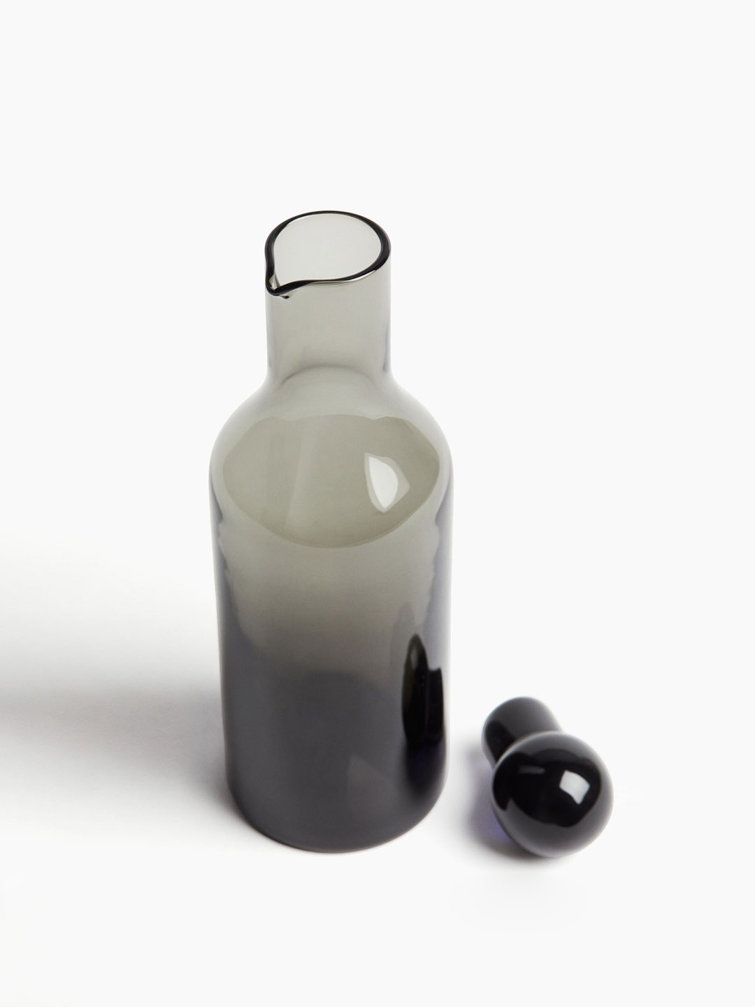 

H&M Grey Glass Oil Bottle And Stopper