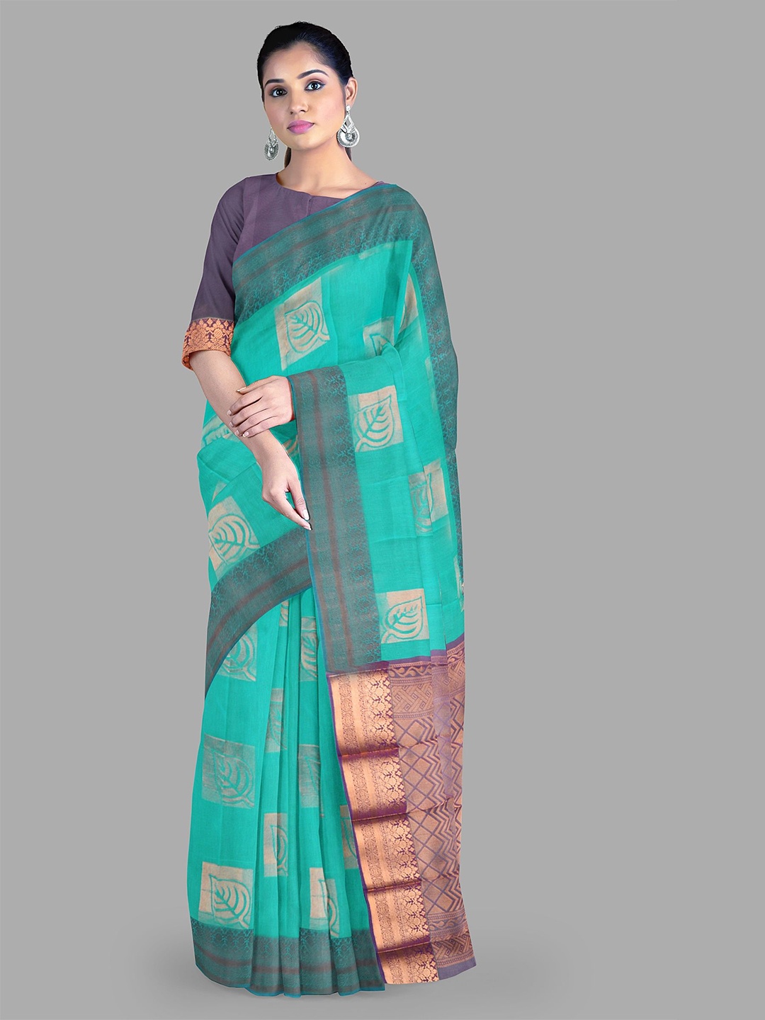 

The Chennai Silks Women Ethnic Motifs Printed Sarees, Green