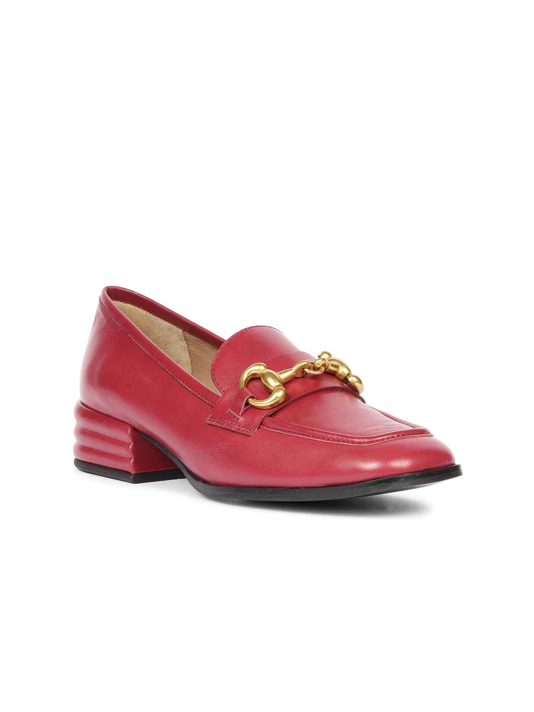 

Saint G Embellished Leather Block Pumps, Red