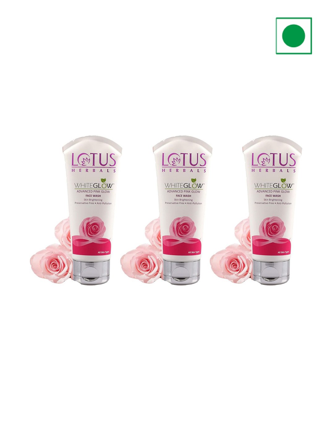 

Lotus Herbals Set Of 3 White Glow Brightening Face Wash-100g Each
