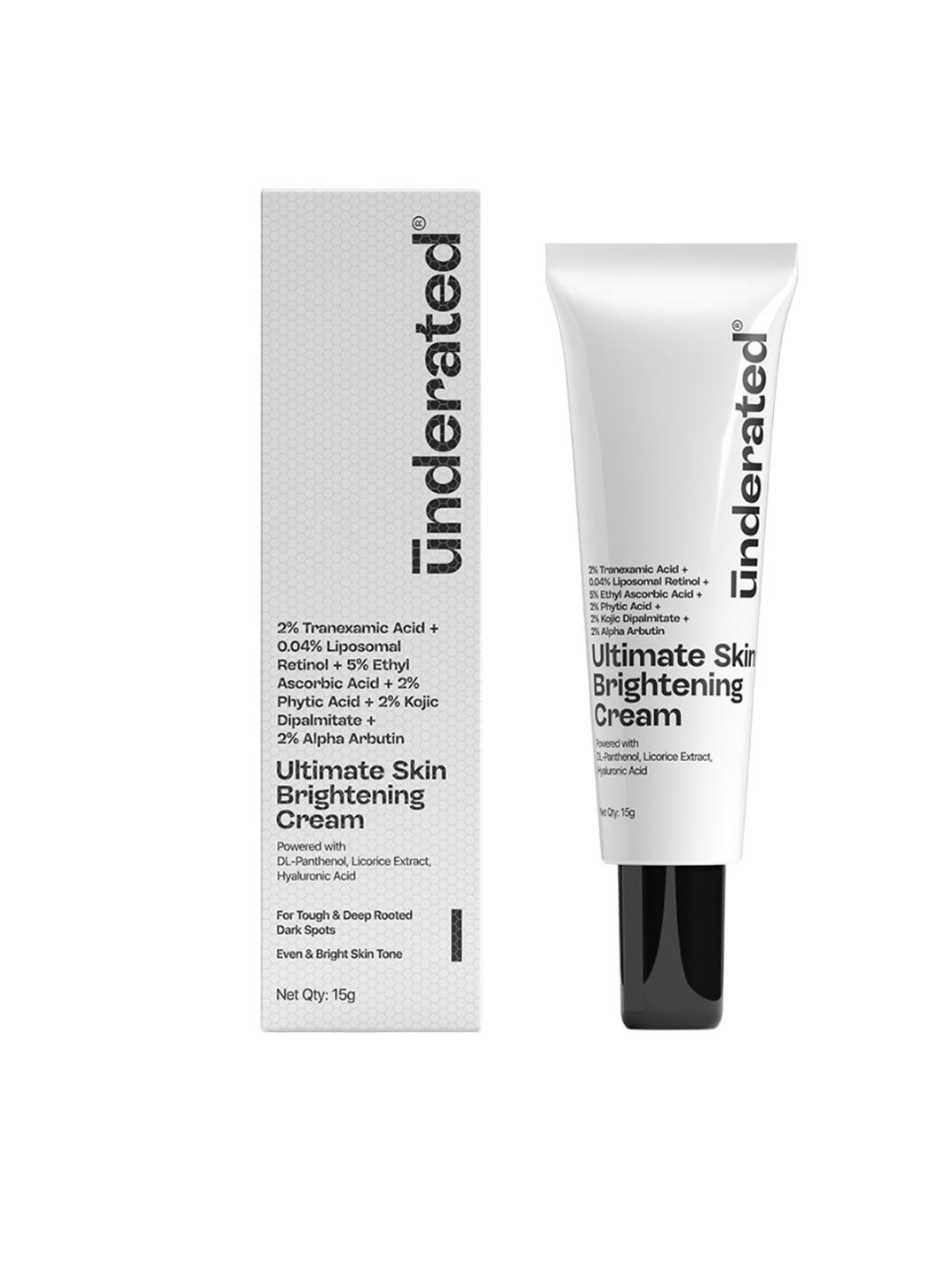 

Underated Ultimate Skin Brightening Cream - 15 g, White
