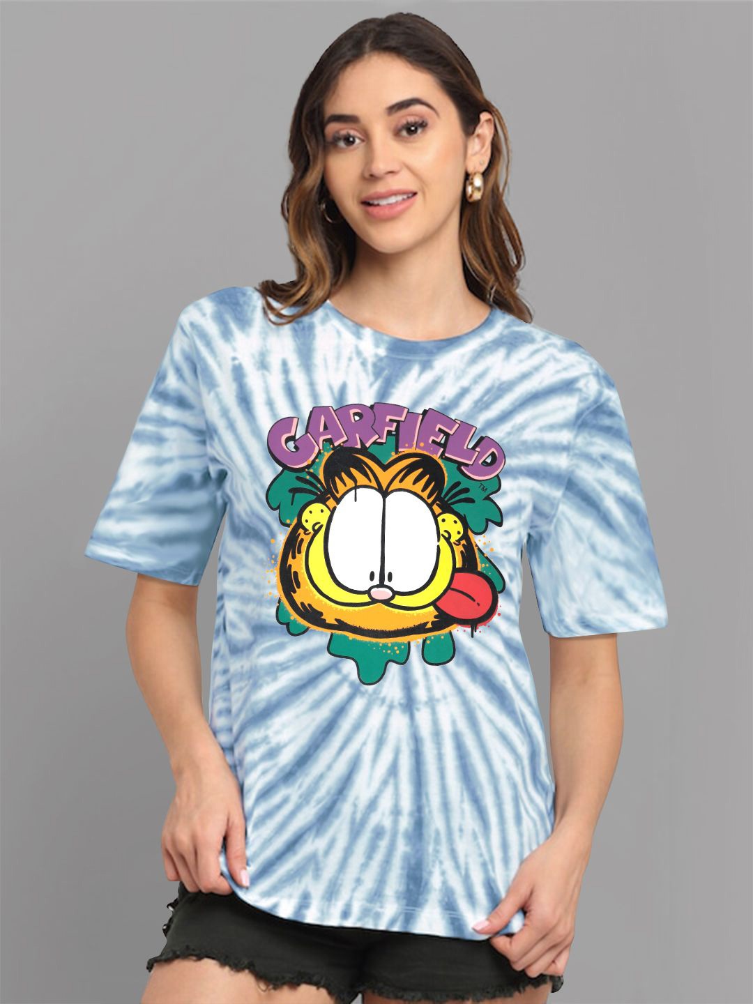 

Free Authority Women Graphic Printed Round Neck Cotton Oversized T-Shirt, White