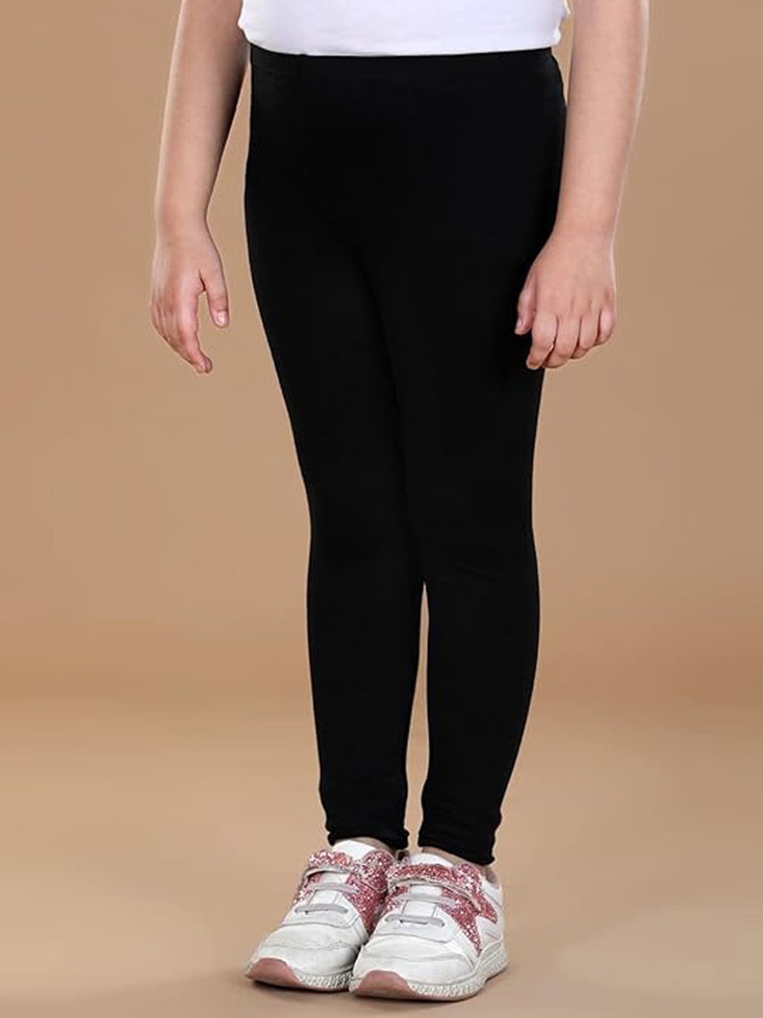 

FRENCH KLEIDER Girls Churidar Length Leggings, Black